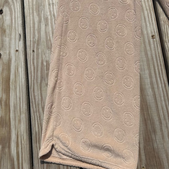 Aerie Offline Summer Lights Happy Face Terry Wide Leg Pant Women's Size  S/P - Picture 6 of 15